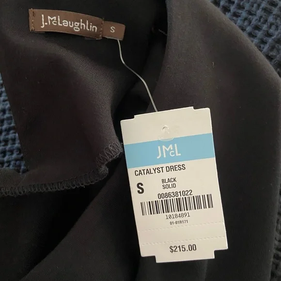 NWT J McLaughlin catalyst dress solid black sz small - Picture 5 of 6